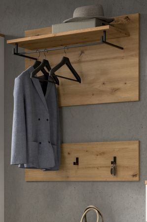 Garderobenpaneel Cooper in Artisan Eiche Set 2-teilig 80 cm