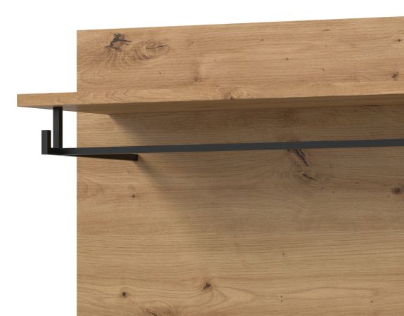 Garderobe Set 5-teilig Cooper in wei� und Artisan Eiche 175 cm, Soft-Close