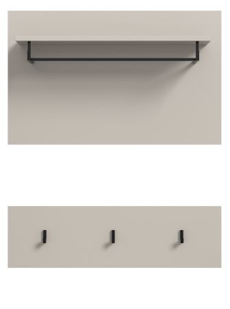 Garderobenpaneel Cooper in Kaschmir Set 2-teilig 80 cm