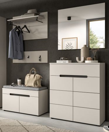 Garderobe Set 5-teilig Cooper in Kaschmir 175 cm, Soft-Close