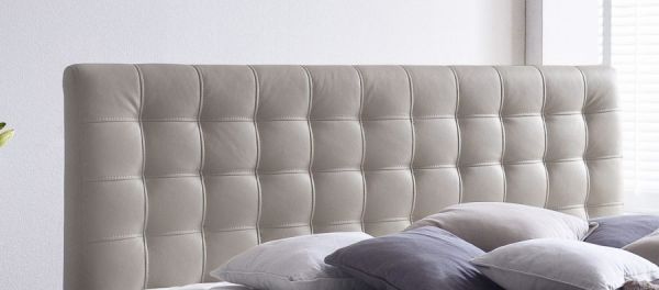 Boxspringbett Isabelle 180 x 200 cm Leder Optik muddy Taschenfederkern Matratze