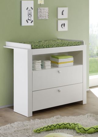 Babyzimmer Wickelkommode Zuzu in wei� Babym�bel Wickeltisch 96 x 111 cm