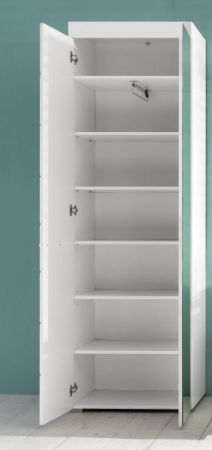 Garderobenschrank Schuhschrank Amanda wei� Hochglanz 62 x 195 cm