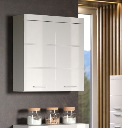 Bad H�ngeschrank Adamo in wei� Hochglanz Badschrank 73 x 77 cm
