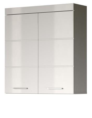 Bad H�ngeschrank Adamo in wei� Hochglanz Badschrank 73 x 77 cm