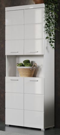 Badezimmer: Hochschrank Adamo in wei� Hochglanz 73 x 190 cm