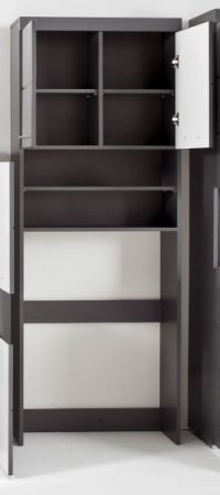 Waschmaschinenschrank Adamo in grau Hochglanz - Waschmaschinen �berbau 63 x 187 cm