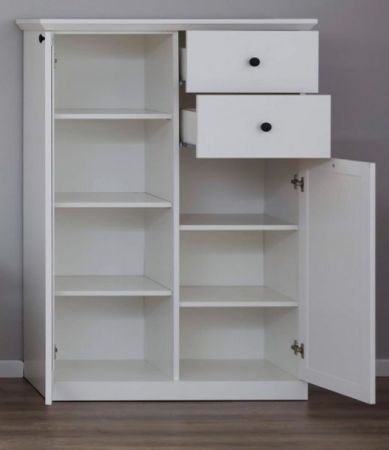 Highboard Milla in wei� Landhaus Kommode 81 x 129 cm