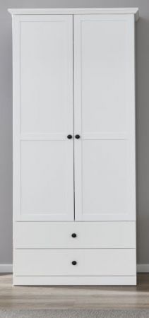 Garderobenschrank Milla in wei� Landhaus Schuh- / Garderobenschrank 81 x 196 cm
