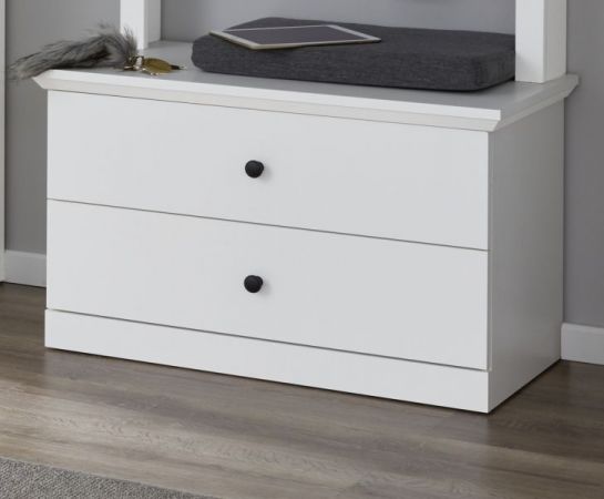 Garderobenbank Milla in wei� Landhaus Sitzbank 81 x 49 cm