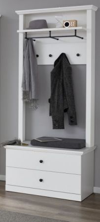 Garderobenbank Milla in wei� Landhaus Sitzbank 81 x 49 cm
