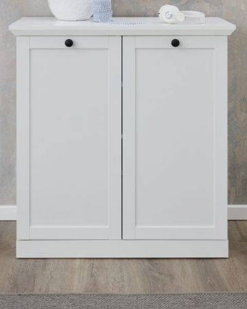 Kommode Milla in wei� 81 x 88 cm im Landhausstil als Schuhschrank