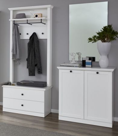 Kommode Milla in wei� 81 x 88 cm im Landhausstil als Schuhschrank