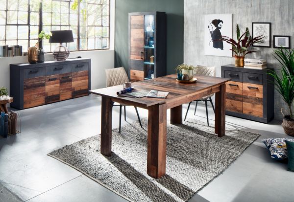 Highboard Foundry in Used Wood Altholz Dekor, Kommode 87 x 118 cm