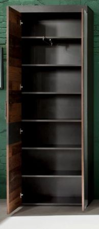 Garderoben Set Foundry 3-teilig in Old Used Wood mit grau (170 x 192 cm)