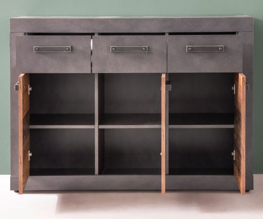 Sideboard Foundry in Used Wood Altholz Design, Kommode 117 x 86 cm