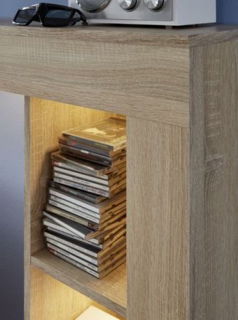 Wohnwand Lumina in Sonoma Eiche hell s�gerau und wei� - Schrankwand 240 x 185 cm