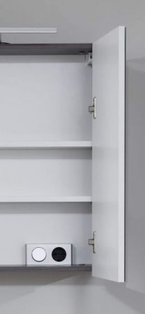 Badezimmer Spiegelschrank Matrix in Sardegna grau Rauchsilber Badschrank 2-t�rig 60 x 67 cm