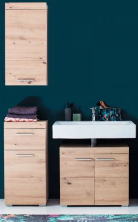 Badezimmer Badm�bel Set Amanda Eiche / Asteiche Badkombination 3-teilig 112 x 190 cm