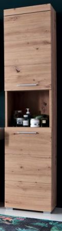 Badezimmer Hochschrank Adamo in Asteiche Badschrank 37 x 190 cm