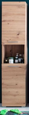 Badezimmer Hochschrank Adamo in Asteiche Badschrank 37 x 190 cm