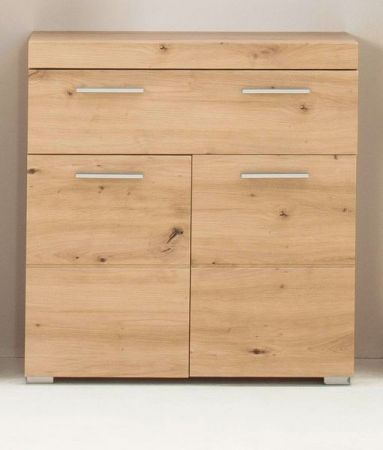 Badezimmer Kommode Adamo in Eiche / Asteiche Badschrank 73 x 79 cm