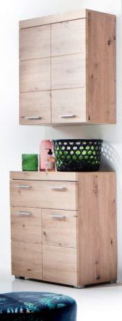 Badezimmer Kommode Adamo in Eiche / Asteiche Badschrank 73 x 79 cm