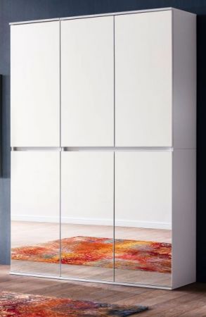 Garderobenschrank Reflect in wei� mit Spiegelt�ren - Schuhschrank 111 x 191 cm