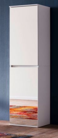 Garderobenschrank mit Spiegel Reflect in wei� mit Spiegelt�ren - Schuhschrank 37 x 191 cm