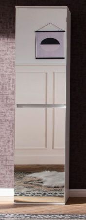 Garderobenschrank mit Spiegel Reflect in wei� mit Spiegelt�ren - Schuhschrank 37 x 191 cm