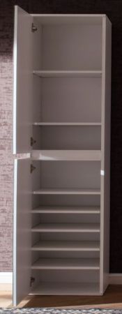 Garderobenschrank mit Spiegel Reflect in wei� mit Spiegelt�ren - Schuhschrank 37 x 191 cm