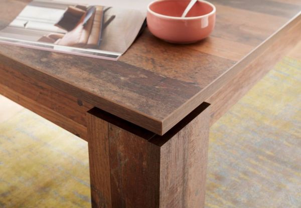 Esstisch Foundry in Used Wood Altholz Design, ausziehbar 160 - 200 cm