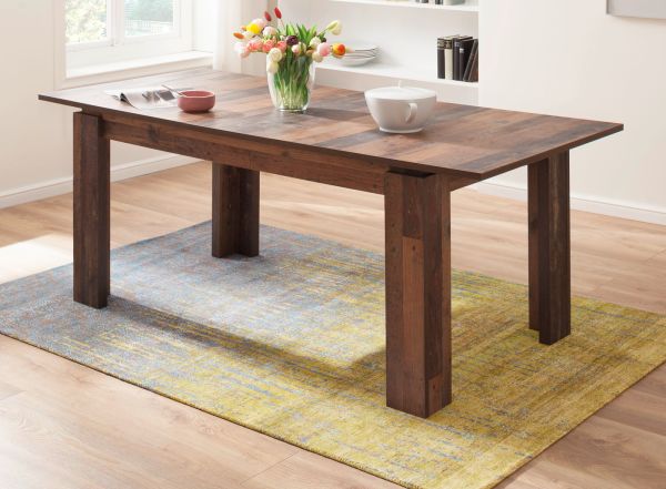 Esstisch Foundry in Used Wood Altholz Design, ausziehbar 160 - 200 cm