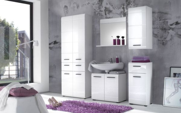Bad-H�ngeschrank Clarito in wei� Hochglanz 30 x 77 cm