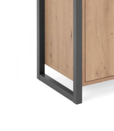 Sideboard Malta in Artisan Eiche und Anthrazit Kommode im Industrial Look 160 x 88 cm