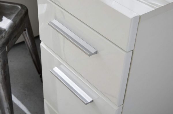 Schreibtisch Adamo in wei� Hochglanz - B�rotisch 120 x 76 cm