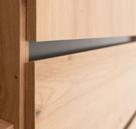 Highboard Malta in Artisan Eiche und Anthrazit im Industrie Look 120 x 140 cm