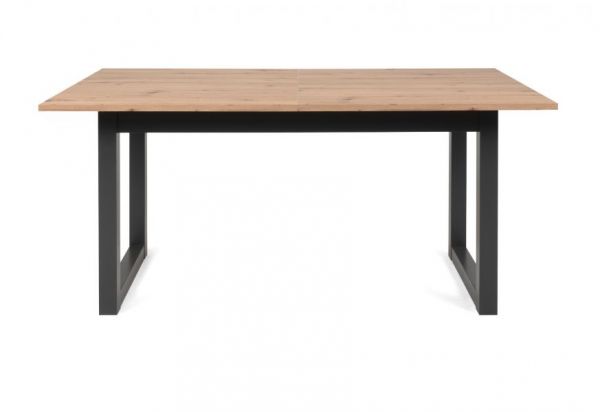 Esstisch Malta in Artisan Eiche und Anthrazit im Industrial Look 160 / 200 x 90 cm ausziehbar