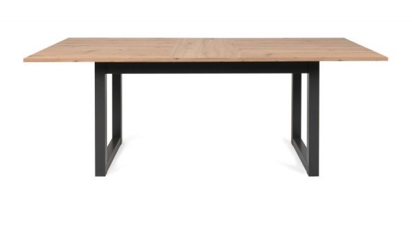 Esstisch Malta in Artisan Eiche und Anthrazit im Industrial Look 160 / 200 x 90 cm ausziehbar