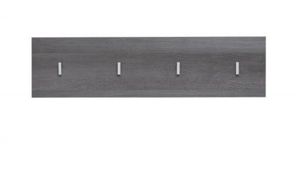 Garderobenleiste Matrix in Sardegna grau Rauchsilber Flur Wandgarderobe 80 x 21 cm