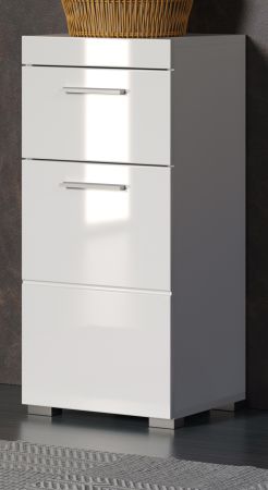 Badezimmer Unterschrank Adamo wei� Hochglanz Badschrank 37 x 79 cm