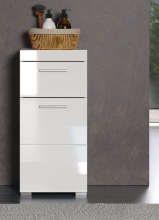 Badezimmer Unterschrank Adamo wei� Hochglanz Badschrank 37 x 79 cm