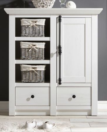 Kommode Hooge in Pinie wei� Landhaus 105 x 115 cm