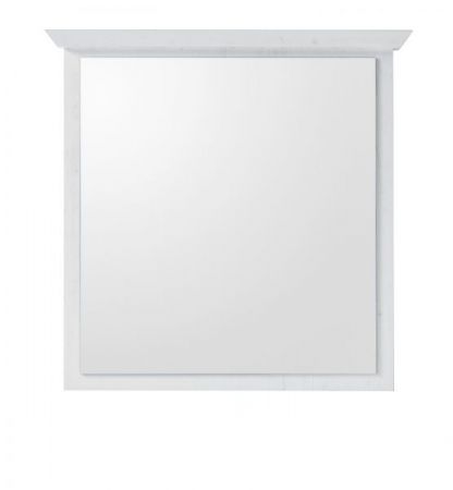 Garderobenspiegel Hooge in Pinie wei� Landhaus Wandspiegel 92 x 99 cm