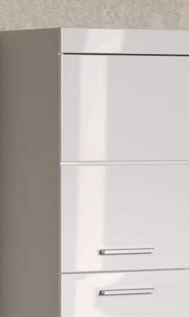 Badezimmer H�ngeschrank Adamo in wei� Hochglanz 37 x 77 cm