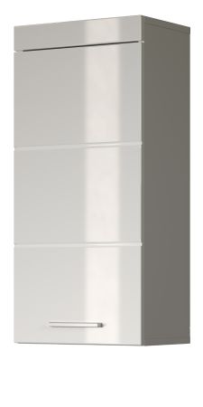 Badezimmer H�ngeschrank Adamo in wei� Hochglanz 37 x 77 cm