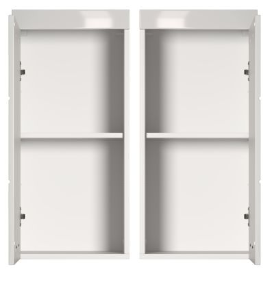 Badezimmer H�ngeschrank Adamo in wei� Hochglanz 37 x 77 cm