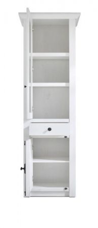 Vitrine Hooge in Pinie wei� Landhaus Vitrinenschrank 63 x 207 cm