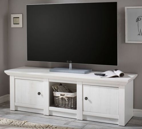 TV-Lowboard Hooge in Pinie wei� Landhaus TV-Unterteil 152 x 51 cm