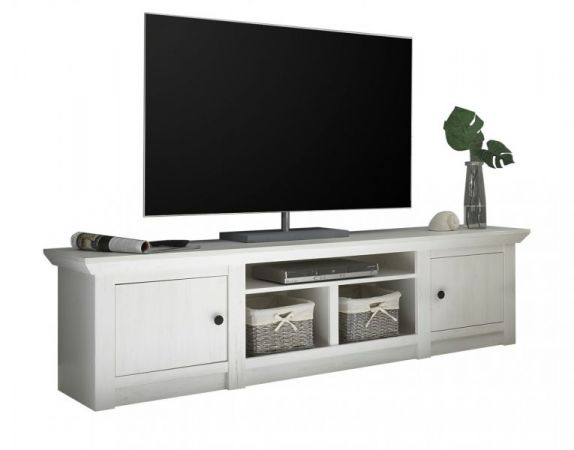 TV-Lowboard Hooge in Pinie wei� Landhaus TV-Unterteil 194 x 51 cm